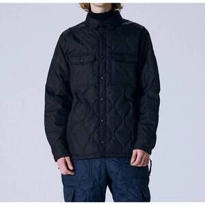 NEW TAION military down shirt in black